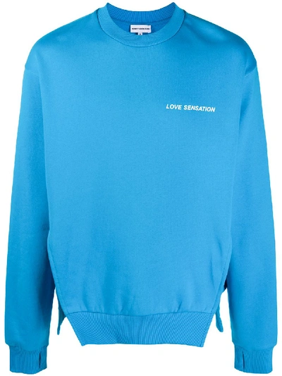 Shop Honey Fucking Dijon Love Sensation Sweatshirt In Blue