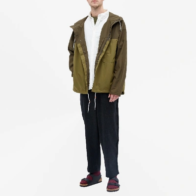 Shop Nanamica Two-tone Cruiser Jacket In Green