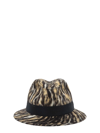 Shop Saint Laurent Hat In Beige