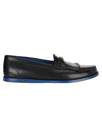 Shop Dolce & Gabbana Segasta Loafers In Black