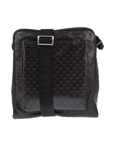 Shop Emporio Armani Handbags In Dark Brown