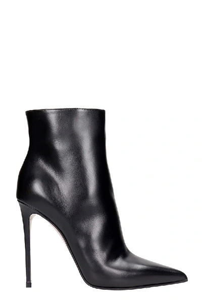 Shop Le Silla Eva 120 High Heels Ankle Boots In Black Leather