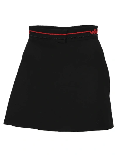 Shop Valentino Beaded Logo Shorts In Black