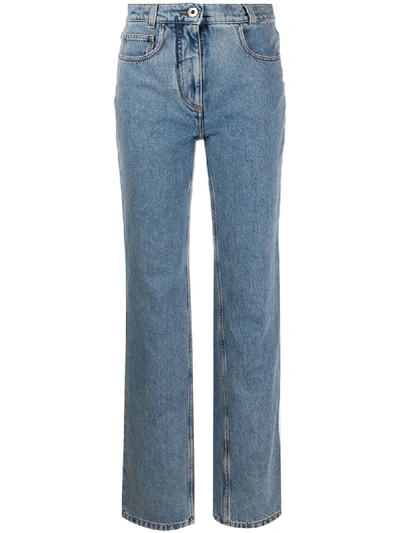 Shop Ferragamo High-waist Straight-fit Jeans In Blue