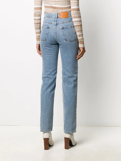 Shop Ferragamo High-waist Straight-fit Jeans In Blue