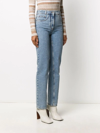 Shop Ferragamo High-waist Straight-fit Jeans In Blue