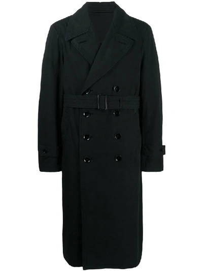 Shop Lemaire Oversized Trench Coat In Black