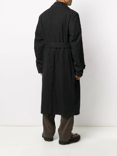 Shop Lemaire Oversized Trench Coat In Black