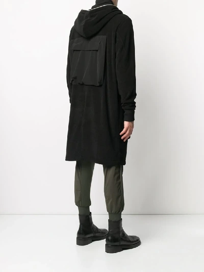Shop Thom Krom Mid-length Zip-up Hoodie In Black