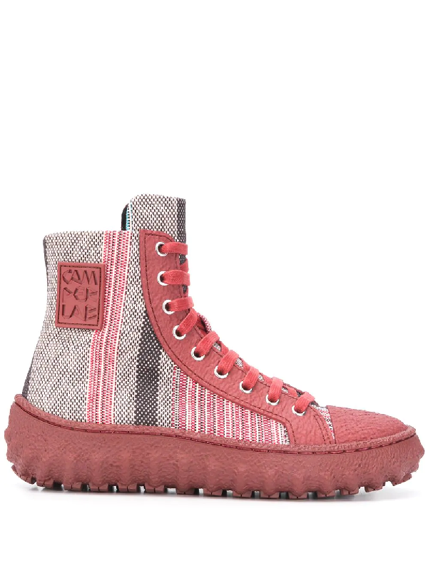 Camperlab Ground High-top Sneakers In Pink | ModeSens