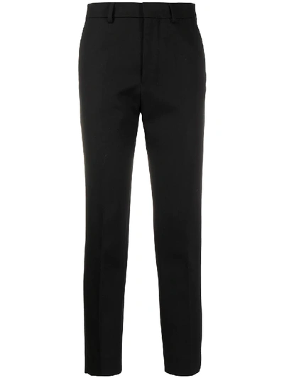 Shop Ami Alexandre Mattiussi Slim-fit Tailored Trousers In Black