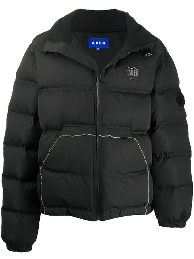 Shop Ader Error Oversized Down Jacket In Black