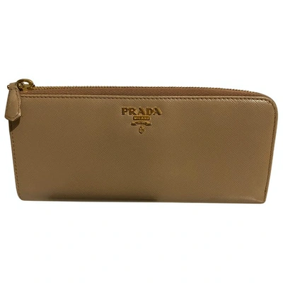 Pre-owned Prada Leather Wallet In Pink