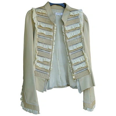 Pre-owned Jitrois Leather Jacket In Beige