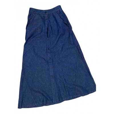 Pre-owned Maje Mid-length Skirt In Blue
