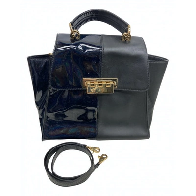 Pre-owned Zac Posen Patent Leather Handbag In Black