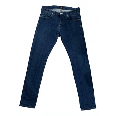 Pre-owned Edwin Blue Cotton - Elasthane Jeans