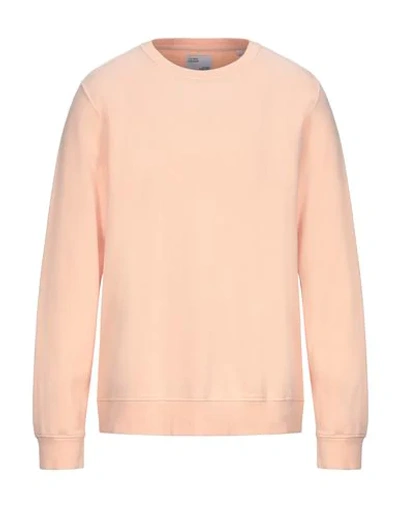 Shop Colorful Standard Man Sweatshirt Apricot Size Xxl Organic Cotton In Orange