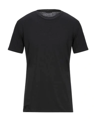 Shop Patrizia Pepe Man T-shirt Black Size S Lyocell, Cotton