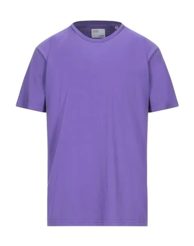 Shop Colorful Standard T-shirts In Purple
