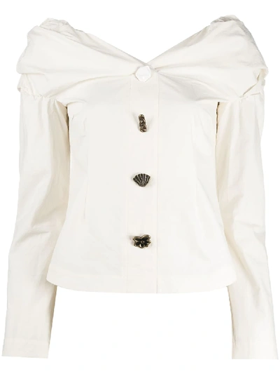 Shop Rejina Pyo Off-the-shoulder Top In White