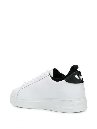 Shop Emporio Armani Logo Low-top Sneakers In White