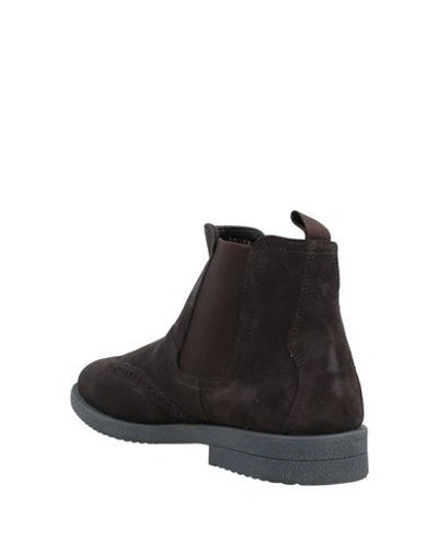 Shop Geox Ankle Boots In Dark Brown