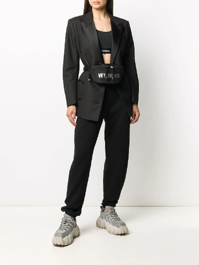 Shop Vetements Logo Sports Brava In Black