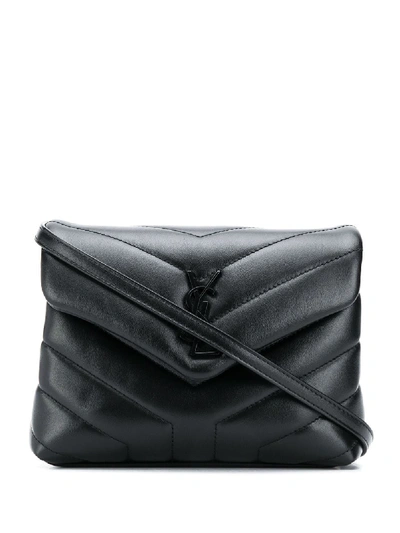 Shop Saint Laurent Loulou Toy Leather Mini Bag In Black