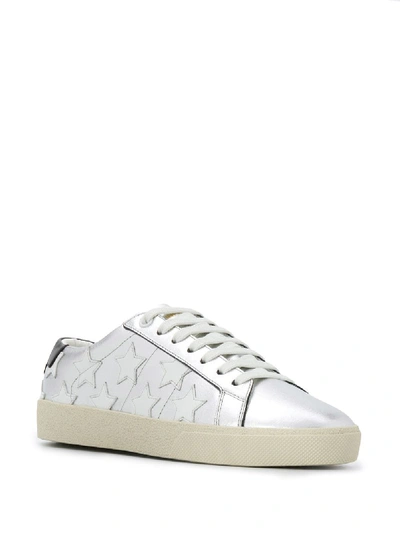 Shop Saint Laurent Star Leather Sneakers