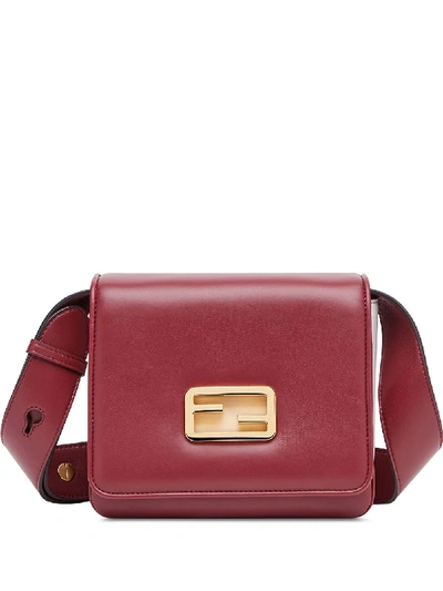 Shop Fendi Small  Id Crossbody Bag In Red