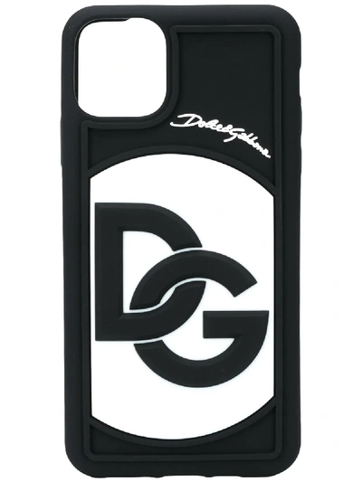 Shop Dolce & Gabbana Dg Logo Iphone 11 Pro Max Case In Black