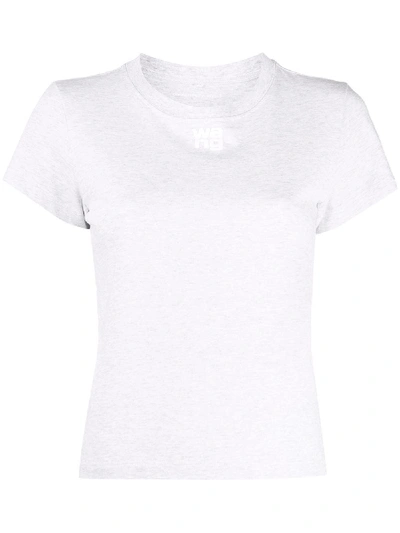 Shop Alexander Wang T Short-sleeved Logo Print T-shirt In Grey