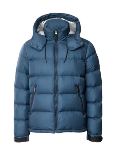 Shop Mackage Men's Jonas Foil Shield Down Puffer Jacket In Navy