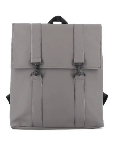 Shop Rains Msn Bag Backpack In Grey