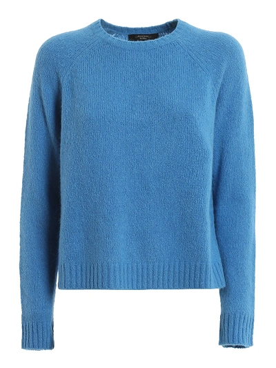 Shop Weekend Max Mara Amici Crewneck Sweater In Light Blue