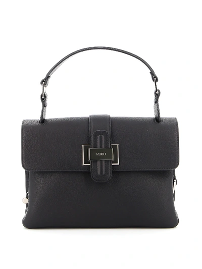 Shop Rodo Smooth Leather Handbag In Black
