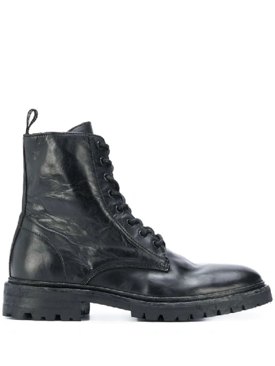 Shop Allsaints Tobias Military Boots In Black