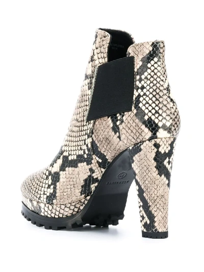 Shop Allsaints Sarris Snakeskin-effect Boots In Neutrals