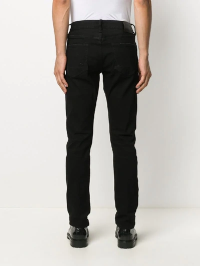 Allsaints Mid-rise Slim-fit Trousers In Black