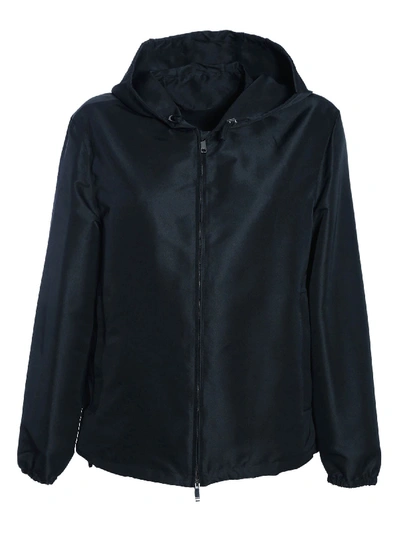 Shop Valentino Jacket With Sequin Vlogo In Black