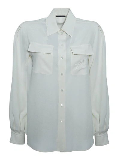 Shop Alberta Ferretti Shirt With Pockets In White