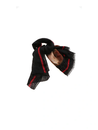 Shop Moschino Teddy Bear Print Scarf In Black