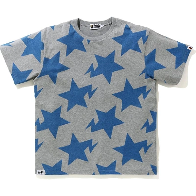 Pre-owned Bape  Relaxed Sta Pattern Tee Gray