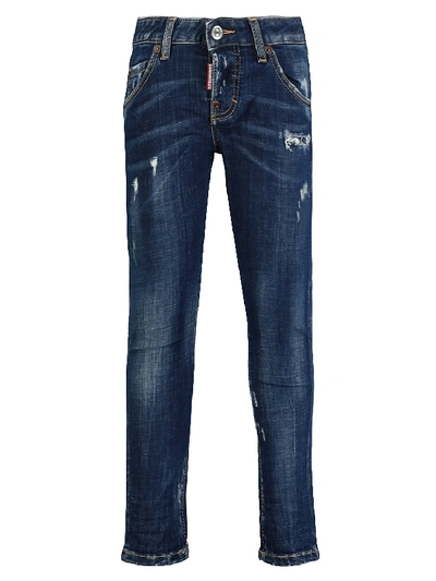 Shop Dsquared2 Kids Jeans For Girls In Blue