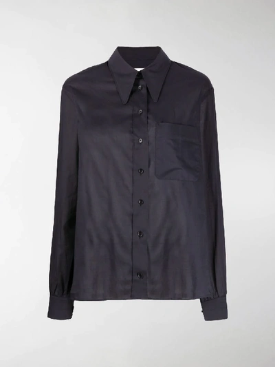 Shop Lemaire Long Sleeve Shirt In Black