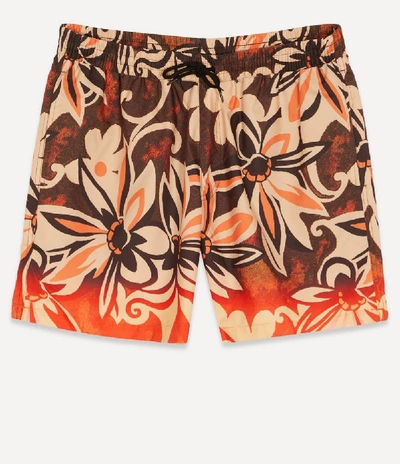 Shop Dries Van Noten Floral Print Shell Swim Shorts In Multicolour