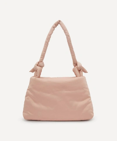 Shop Kassl Editions Bag Lady Double Satin Shoulder Bag In Tea Rose