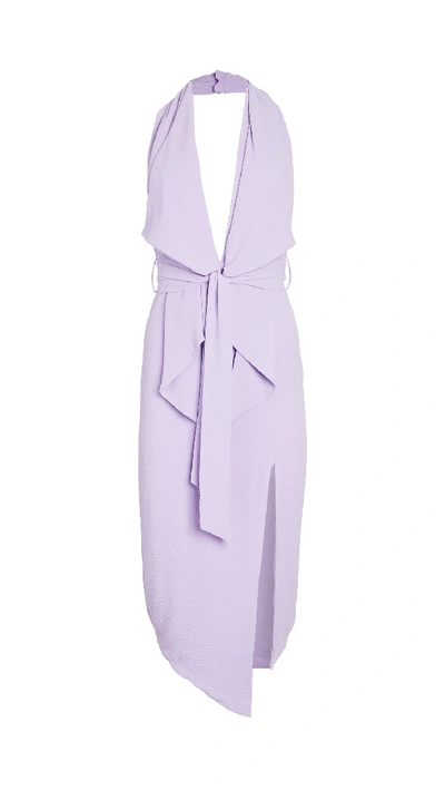 Shop Misha Collection Lorena Dress In Lilac