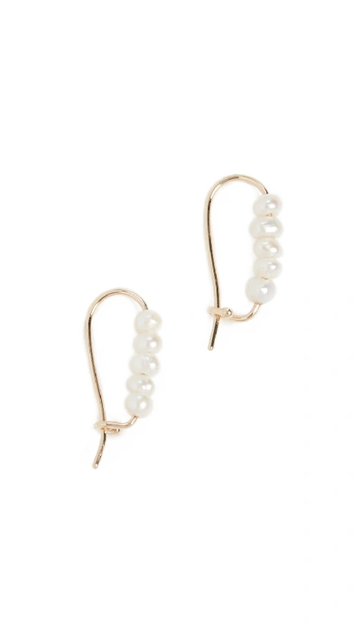 Shop Ariel Gordon Jewelry 14k Stickpin Studs In Pearl